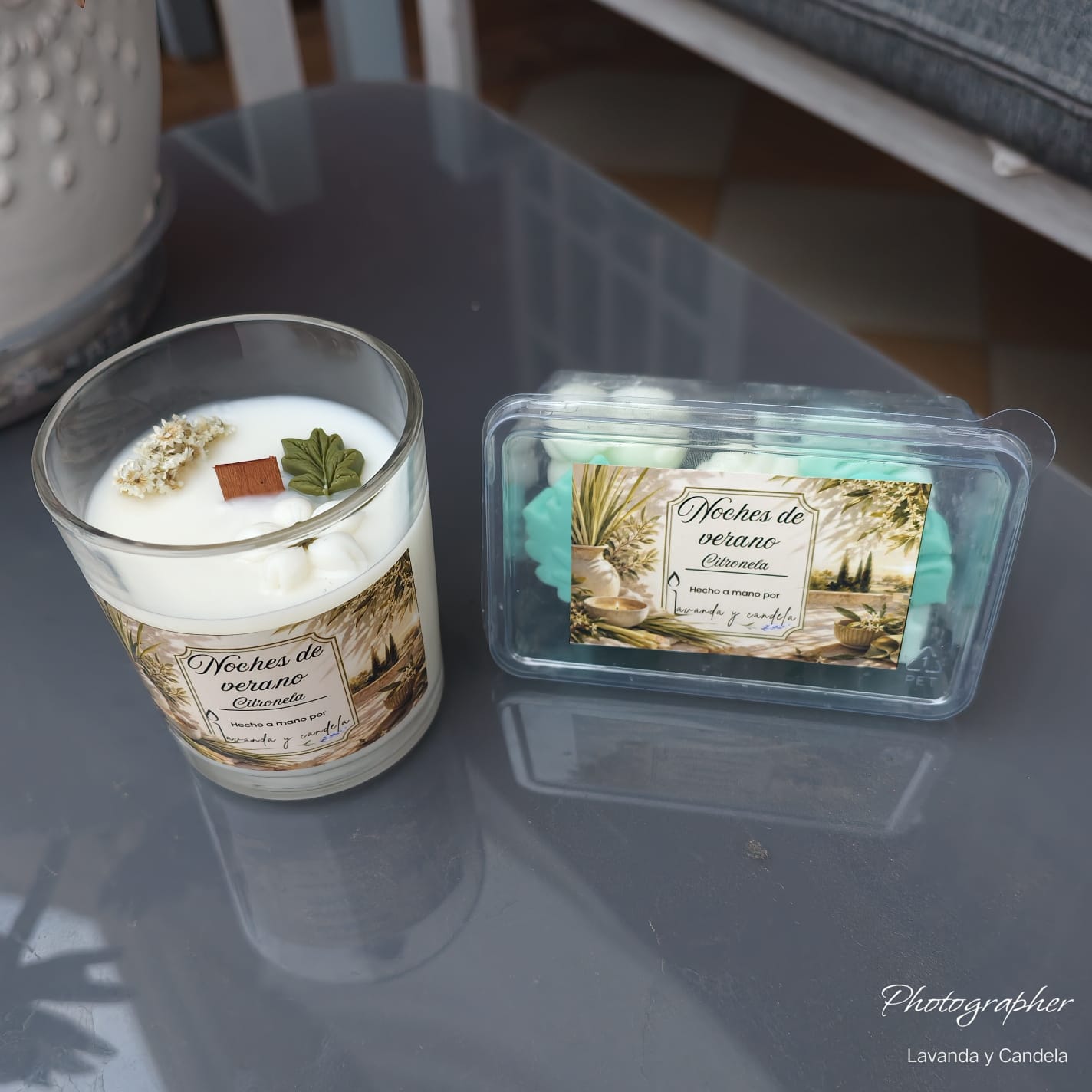 Pack Noches de Verano | Vela en cristal + Wax melts