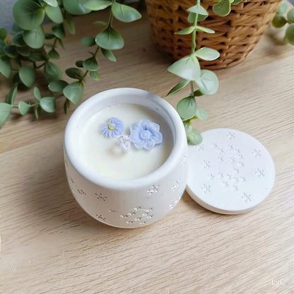 Vela aromática de flor de violeta