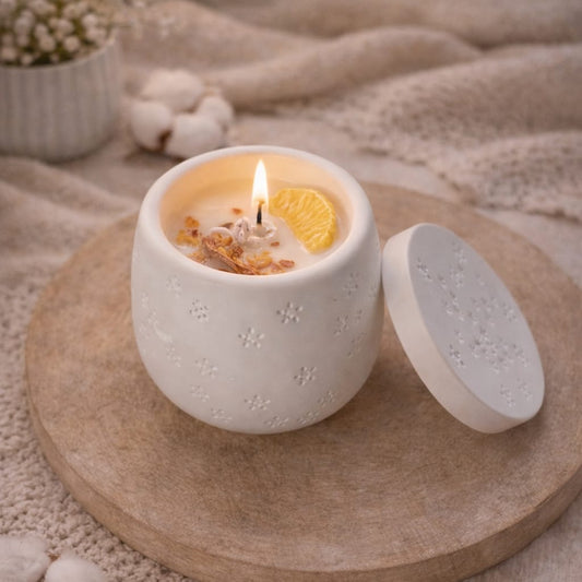 Vela aromatica de canela y naranja