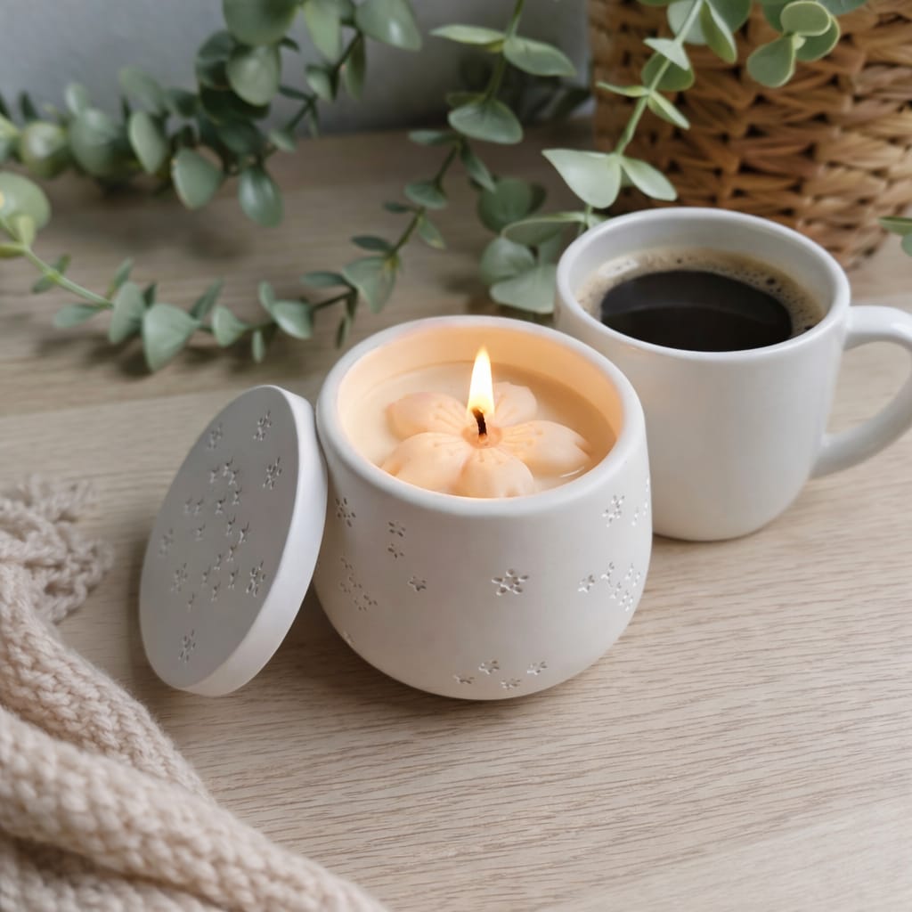 Vela aromática de coco y vainilla