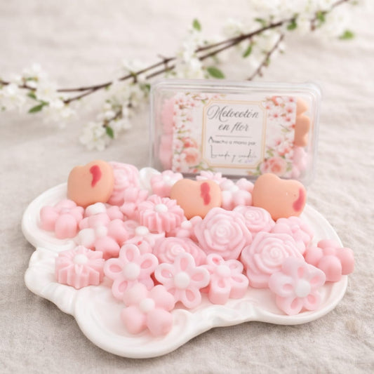Wax melts de melocotón en flor