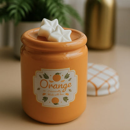 Quemador tarro de mermelada de naranja