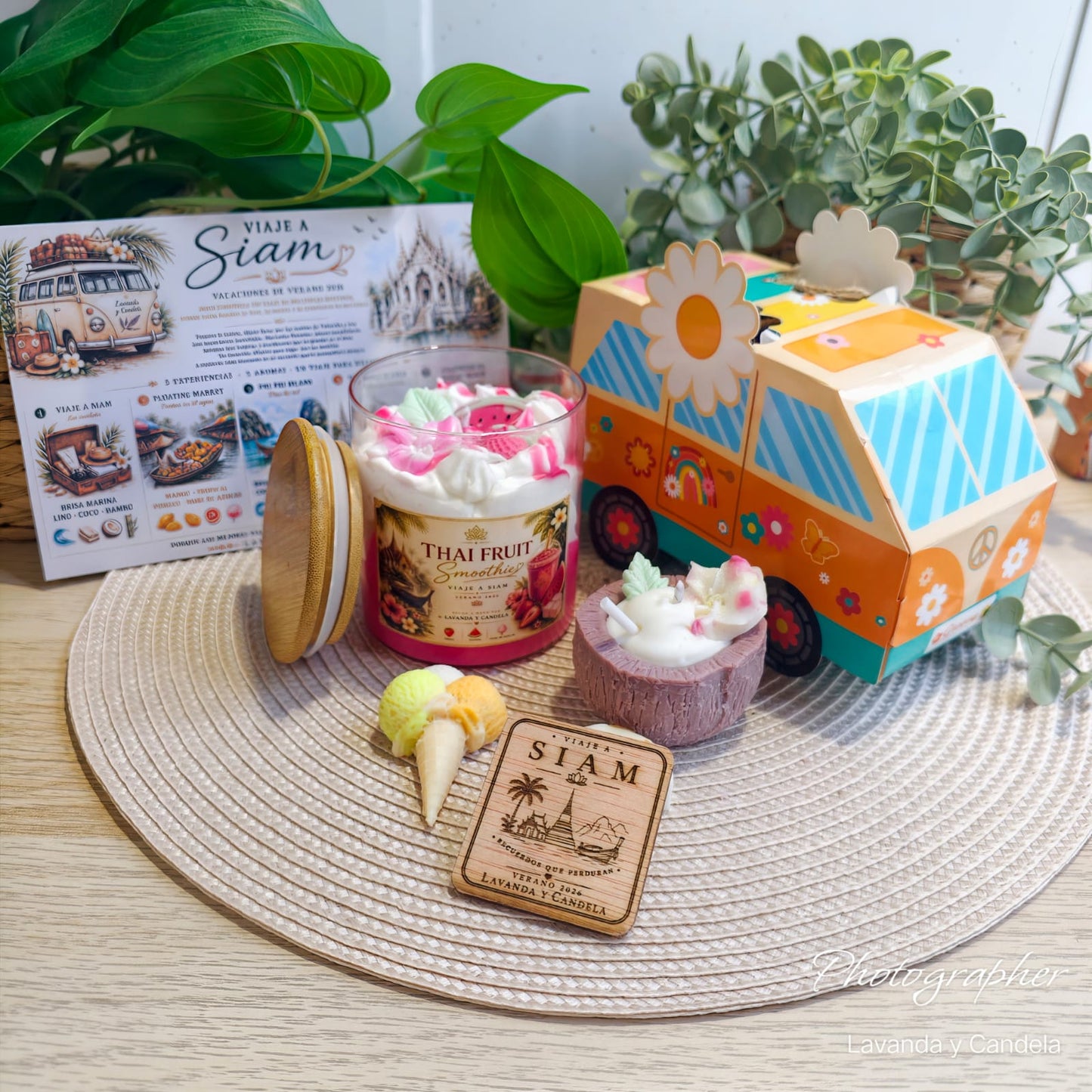 🚐 Experiencia Completa "Viaje a Siam + Vela Thai Fruit Smoothie"